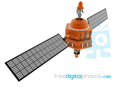 Satellite Isolated On White Background Stock Image