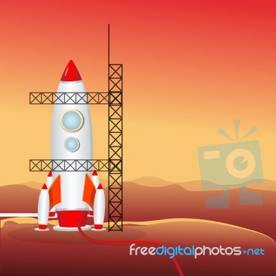 Satellite Launcher Stock Image