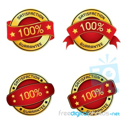 Satisfaction & Guarantee Logo For  Design. Satisfaction & Guarantee Logo Isolated On White Background Stock Image