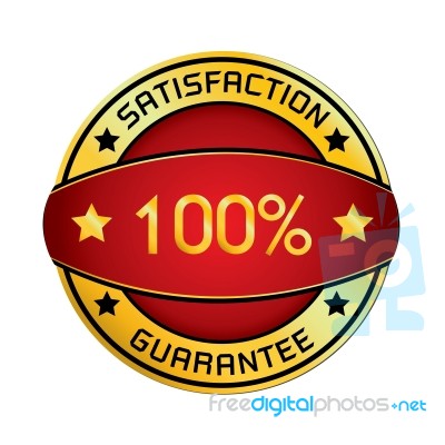 Satisfaction & Guarantee Logo Isolated On White Background Stock Image