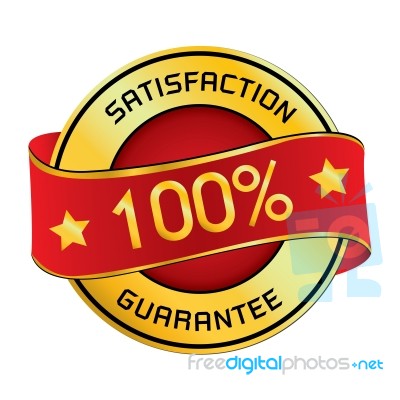 Satisfaction & Guarantee Logo. Satisfaction & Guarantee Logo Isolated On White Background Stock Image