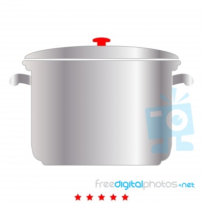 Saucepan Icon .  Flat Style Stock Image