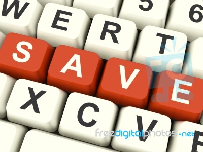 Save Computer Keys Stock Image