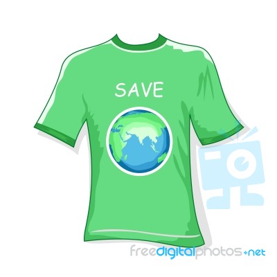 Save Earth T Shirt Stock Image