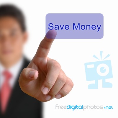 Save Money Button On Keyboard Stock Image