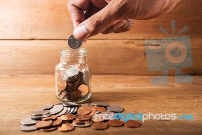 Save Money For Prepare Vintage Style Stock Photo