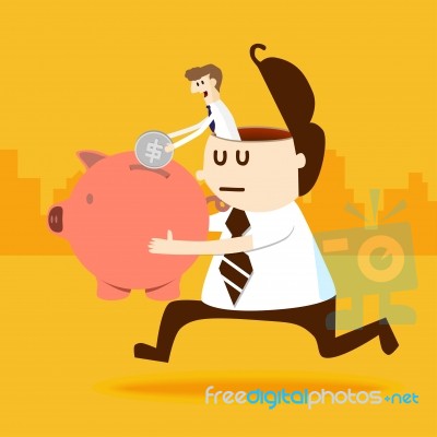 Saving Concept Of Business Stock Image