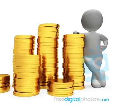 Savings Finance Represents Wealth Finances And Accounting 3d Ren… Stock Image