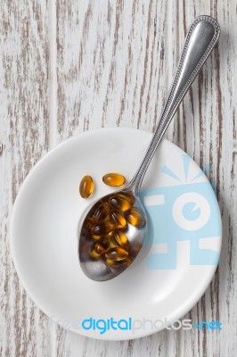 Saw Palmetto Supplement Antioxidant Still Life Stock Photo