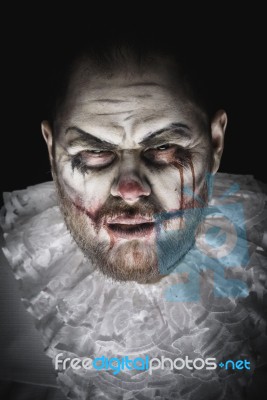 Scary Evil Clown Stock Photo