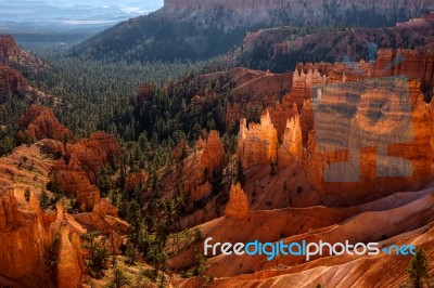 Scenic View Into Bryce Canyon Stock Photo