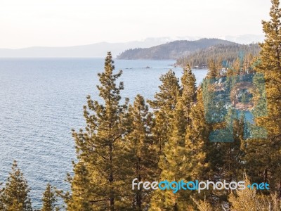 Scenic View Of Beautiful Lake Tahoe Stock Photo