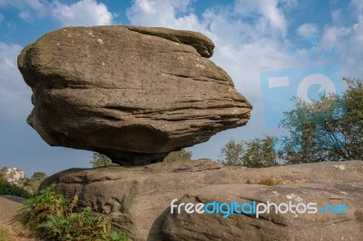 Scenic View Of Brimham Rocks In Yorkshire Dales National Park Stock Photo