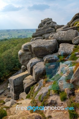 Scenic View Of Brimham Rocks In Yorkshire Dales National Park Stock Photo