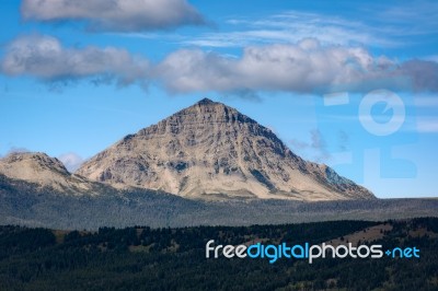 Scenic View Of Glacier National Park Stock Photo