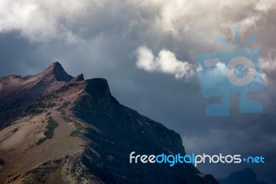 Scenic View Of Glacier National Park Stock Photo