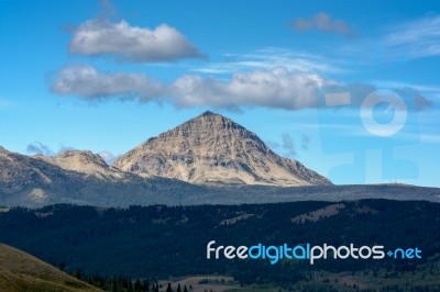 Scenic View Of Glacier National Park Stock Photo