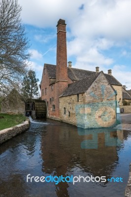 Scenic View Of Lower Slaughter Village In The Cotswolds Stock Photo