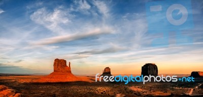 Scenic View Of Monument Valley Stock Photo