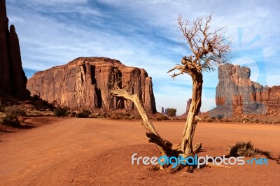 Scenic View Of Monument Valley Utah Usa Stock Photo