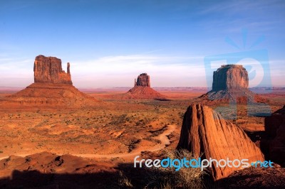 Scenic View Of Monument Valley Utah Usa Stock Photo