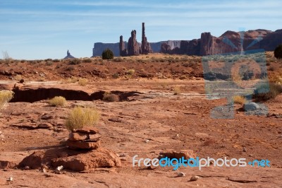 Scenic View Of Monument Valley Utah Usa Stock Photo