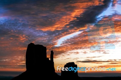 Scenic View Of Monument Valley Utah Usa Stock Photo