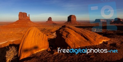 Scenic View Of Monument Valley Utah Usa Stock Photo