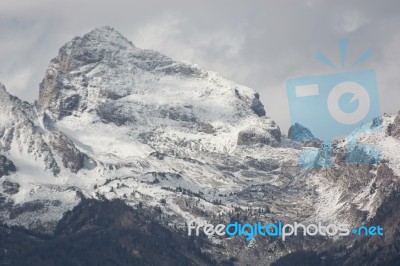 Scenic View Of The Grand Teton Mountain Range Stock Photo