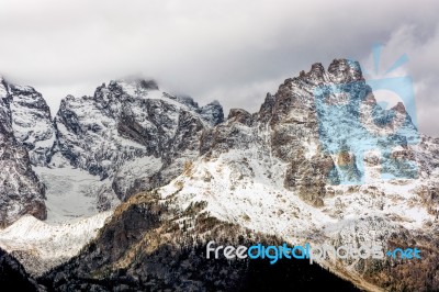 Scenic View Of The Grand Tetons Stock Photo