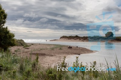 Scenic View Of The River Aln  Estuary Stock Photo