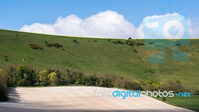 Scenic View Of The Rolling Sussex Countryside Stock Photo