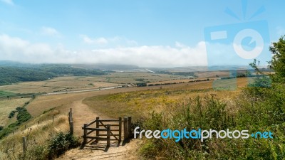 Scenic View Of The Rolling Sussex Countryside Stock Photo