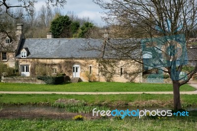 Scenic View Of Upper Slaughter Village Stock Photo