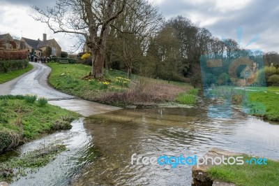 Scenic View Of Upper Slaughter Village Stock Photo