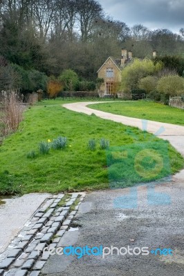 Scenic View Of Upper Slaughter Village Stock Photo