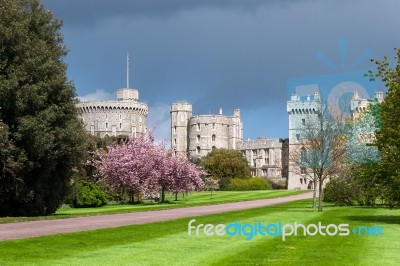 Scenic View Of Windsor Castle Stock Photo