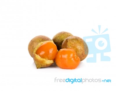 Schleichera Oleosa (lour.) Oken Fruit Isolated Stock Photo