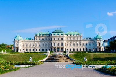 Schloss Belvedere Palace Vienna Austria Stock Photo