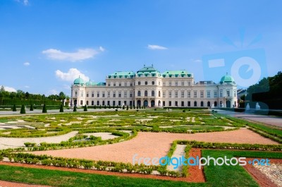 Schloss Belvedere Palace Vienna Austria Stock Photo