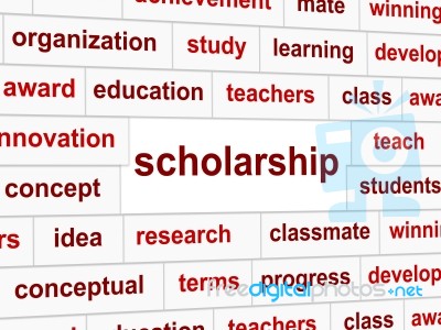 Scholarship Educate Means College Learned And Certificate Stock Image