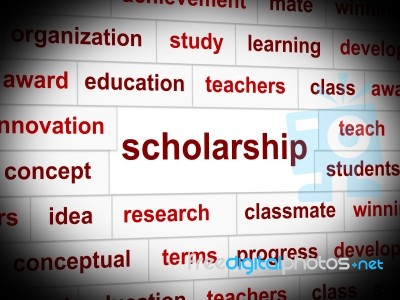 Scholarship Education Indicates Educating Train And Development Stock Image