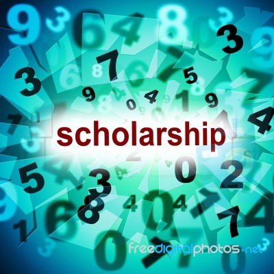 Scholarship Education Represents College Academy And Graduating Stock Image