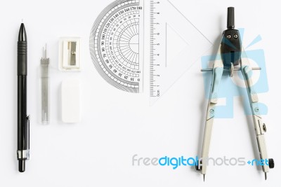 School And Office Stationery Stock Photo