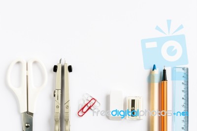 School And Office Stationery Stock Photo