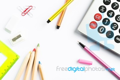 School And Office Stationery Stock Photo