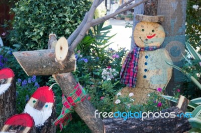 School Decorations For Christmas And New Year Holiday Stock Photo