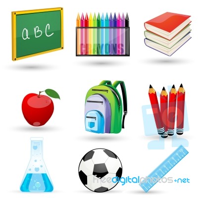 School Icons Stock Image