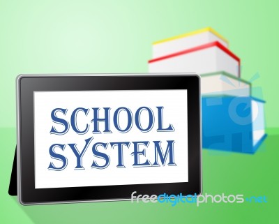 School System Shows Systems Studying And Computing Stock Image