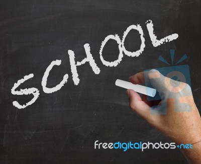 School Word Represents Studying Educated And Educate Stock Image